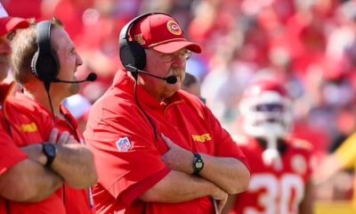 Andy Reid's hilarious reaction to Patrick Mahomes' behind-the-back pass to Travis Kelce revealed in new NFL hot-mic clip