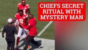 Kansas City Chiefs' secret sideline ritual with mystery man caught on camera