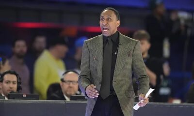 Stephen A. Smith leaves Molly Qerim speachless with his impression of Patrick Mahomes' behind-the-back pass