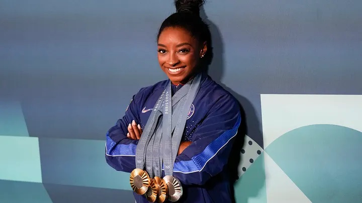 Simone Biles Surpasses Her Own Expectations with Four Medals at the Paris Olympics